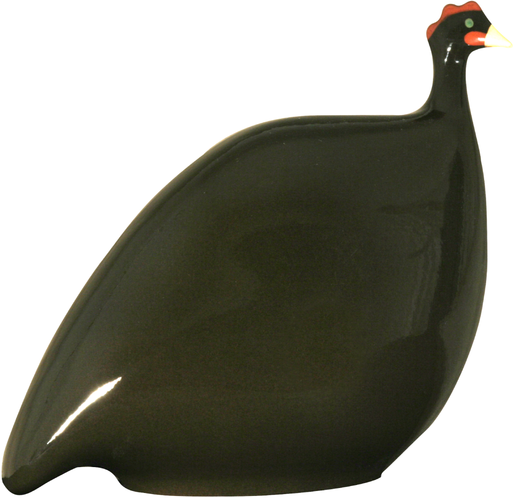 Les Céramiques De Lussan - Black/ Chocolate Medium and Large Guinea Fowl - SALE