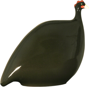 Les Céramiques De Lussan - Black/ Chocolate Medium and Large Guinea Fowl - SALE